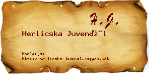 Herlicska Juvenál névjegykártya